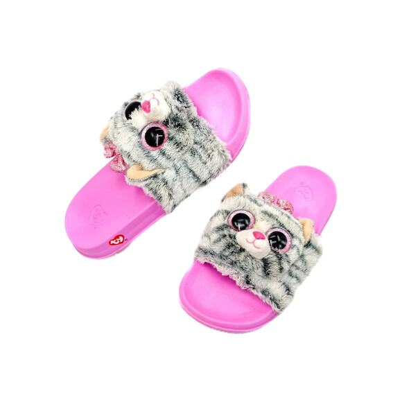TY Beanie Boos Kiki Cat Slides - Girls Size 1-3 - Picture 3 of 5